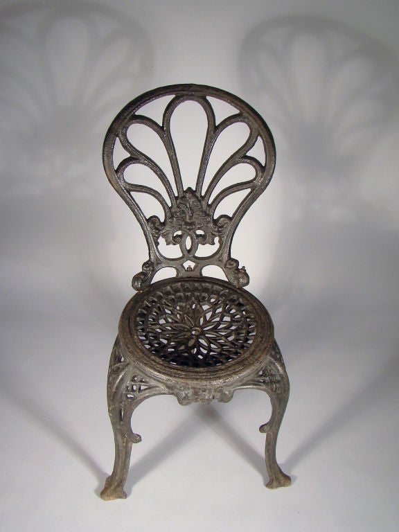 English Cast Iron Chair For Sale