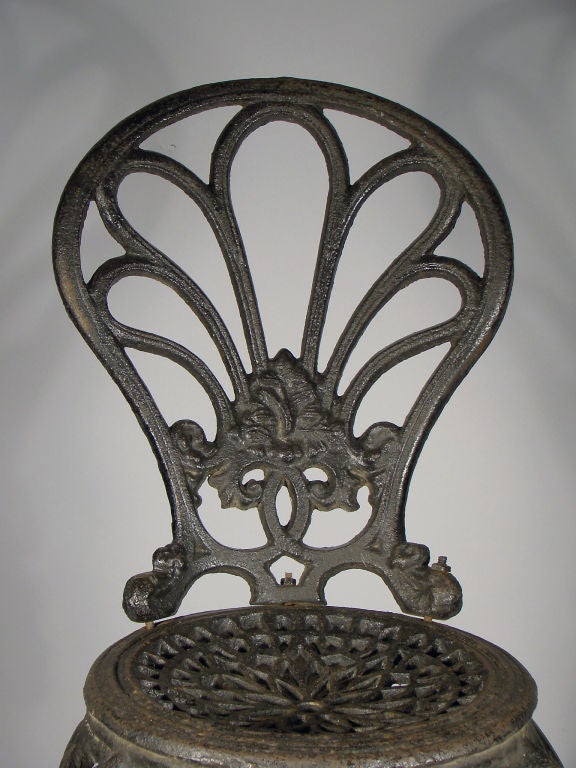 19th Century Cast Iron Chair For Sale