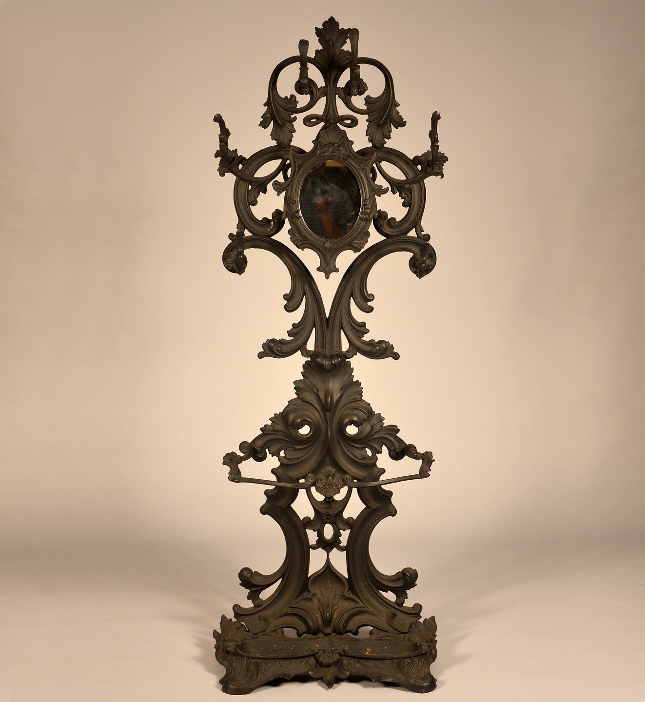 New York Cast Iron Hall Tree For Sale