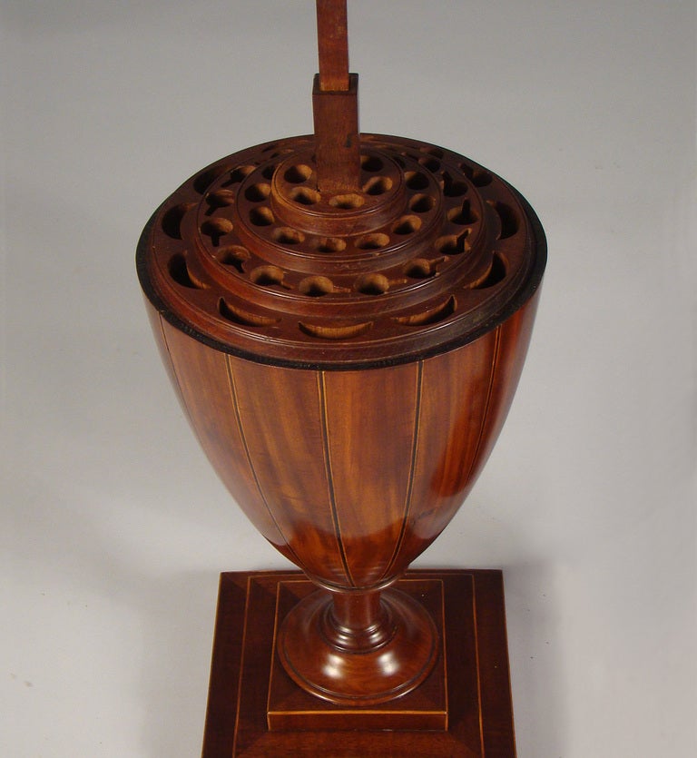 Pair of Regency Mahogany Knife Urns  In Excellent Condition For Sale In Wells, ME