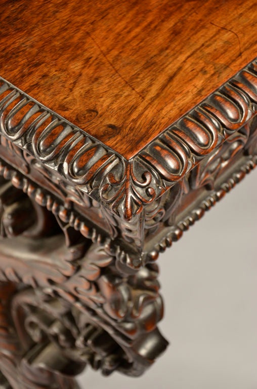 Indo/Portuguese Rosewood Console Table For Sale 7