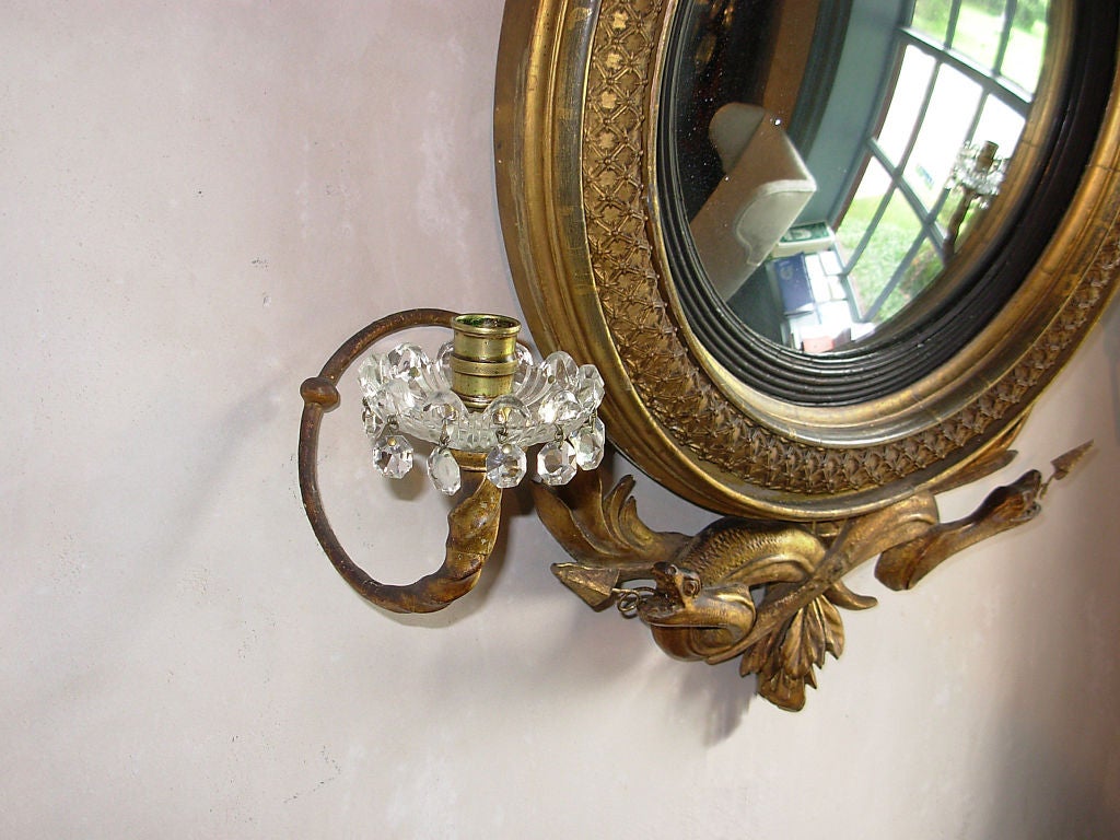 Girandole Mirror In Excellent Condition For Sale In Wells, ME