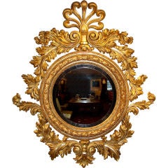 Gilded Convex Mirror