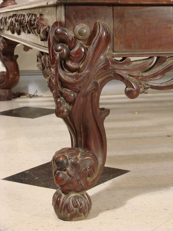 A Highly Carved Mahogany Anglo/Indian Palace Bed 1