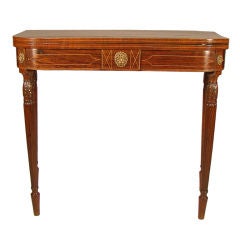 English Rosewood Card Table