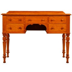 Antique English Birch Desk