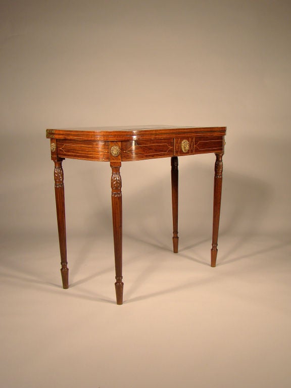 English Rosewood Card Table