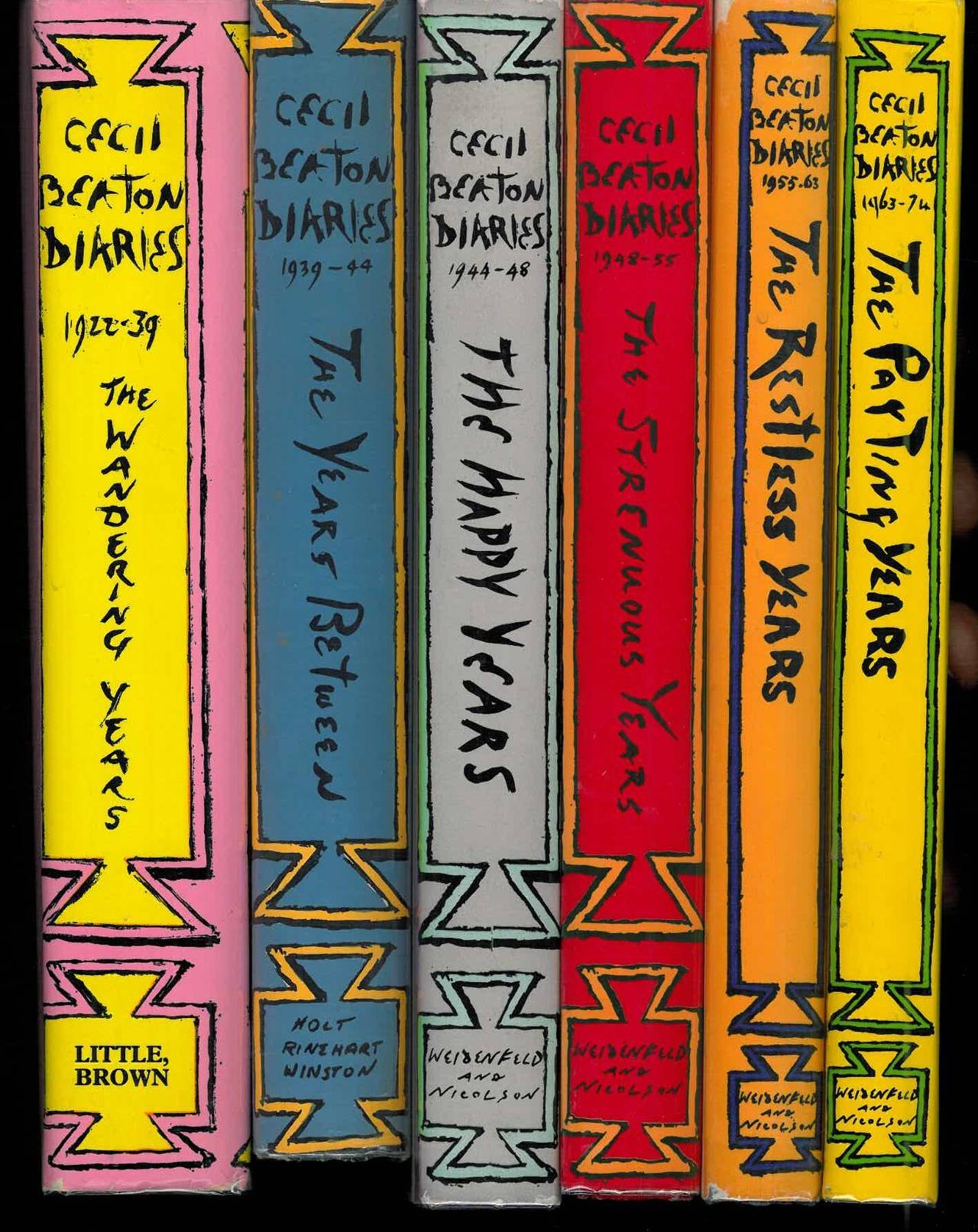 A nice set of six diaries written by Cecil Beaton which cover a half a century in total of his wide ranging life. He was a famous English Fashion and Portrait photographer, diarist, interior designer and Oscar winning Stage, Set and Costume