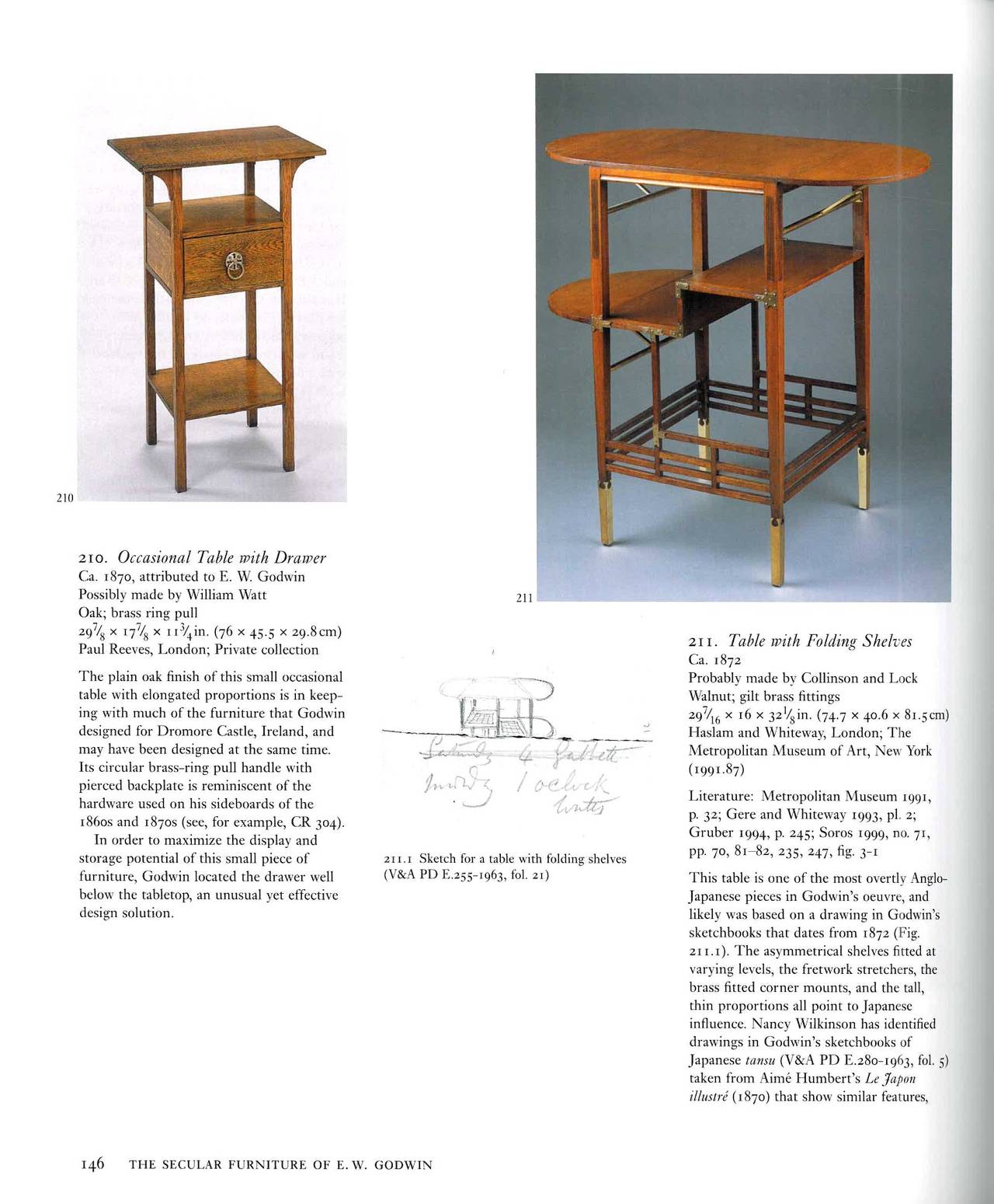 The Secular Furniture of E.W. Godwin (Book) In Good Condition For Sale In North Yorkshire, GB