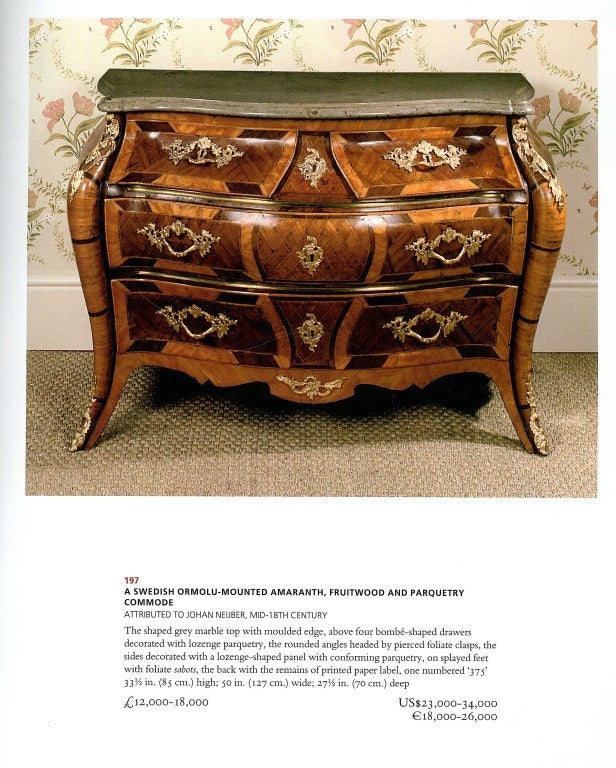 18th Century and Earlier A Tribute to John Fowler. Christie's Sale Catalogue.