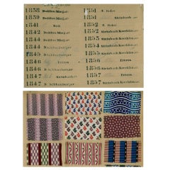 Antique Sample Book of printed Fabrics and Textiles