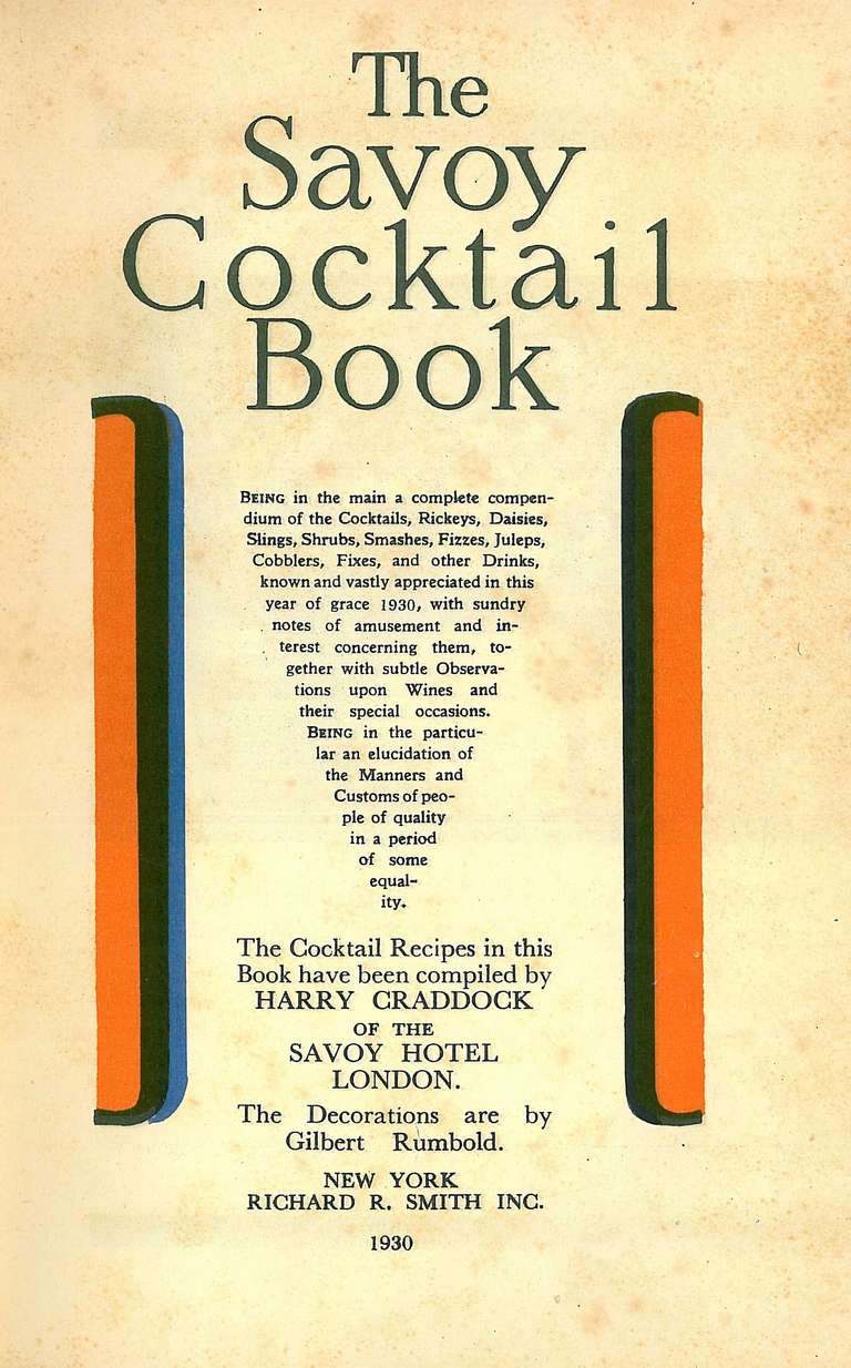 This is the American 1st edition of this now scarce and highly sought after cocktail recipe book - this being more rare than the English edition as it was printed during the time of prohibition. Printed in 1930 by Richard Smith in New York. The