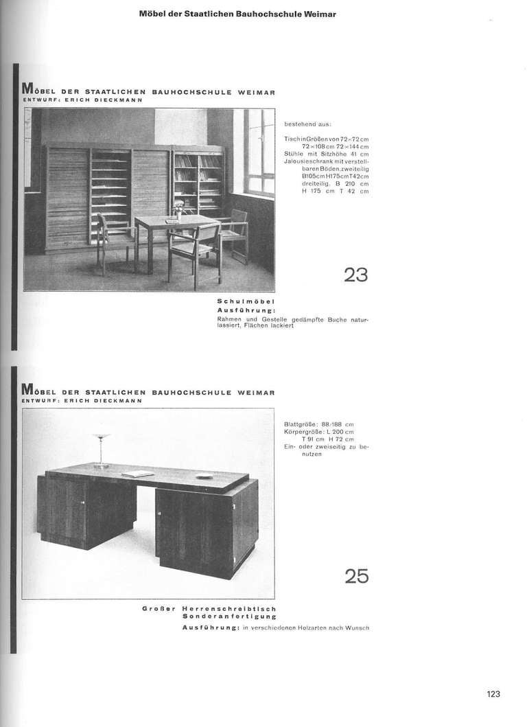 Paper Erich Dieckmann:- Praktiker Der Avantgarde Mobelbau, 1921-1933 (Book) For Sale