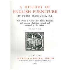 A History of English Furniture - 4 volumes