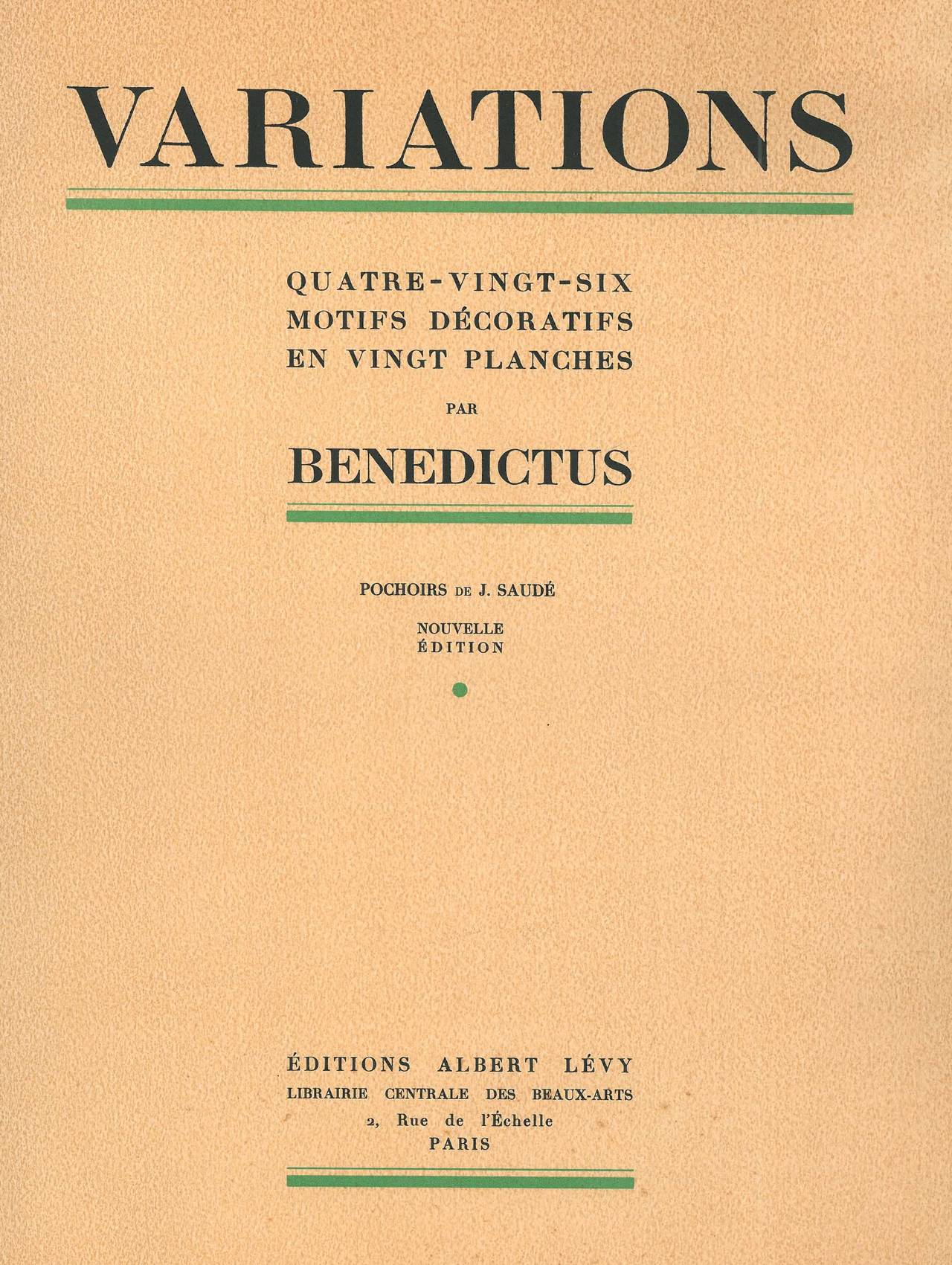 Variations by Benedictus, a Folio of 20 Pochoir Plates 5