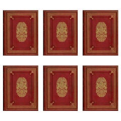 Six volume set of leather bound Books