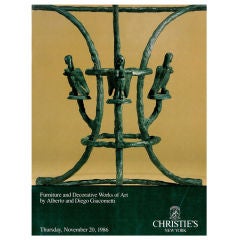 3 Sales Catalogues - The Work of Alberto 
Diego Giacometti.