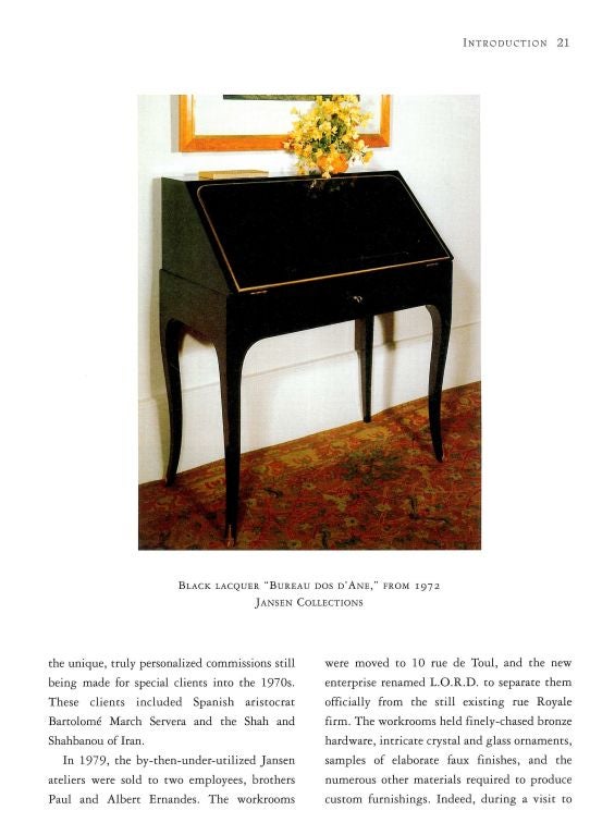 JANSEN Furniture. Book. at 1stdibs