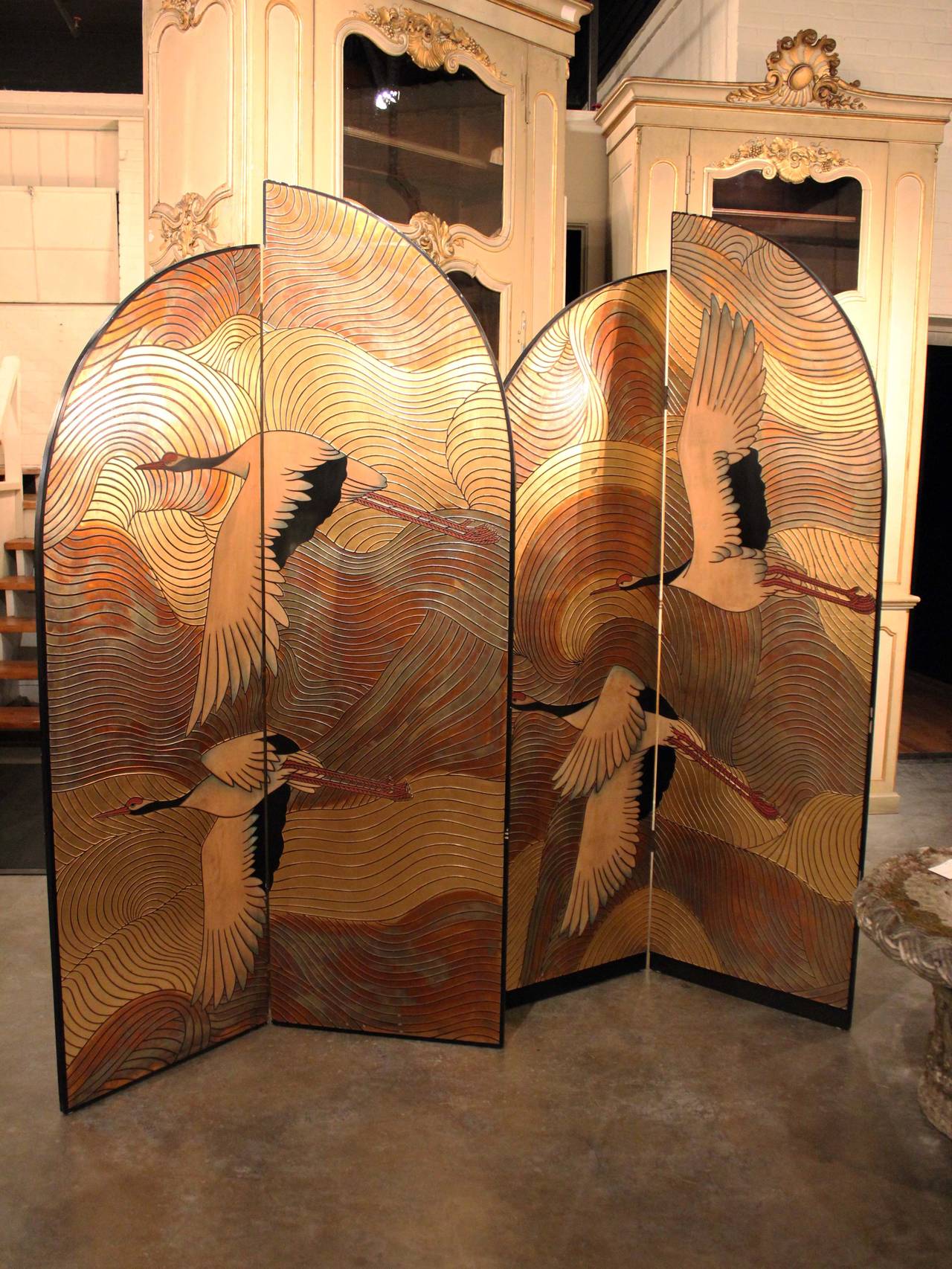 Pair of French deco screens.