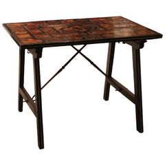 Ebony, Tortoise and Inlaid Low Table from Portugal