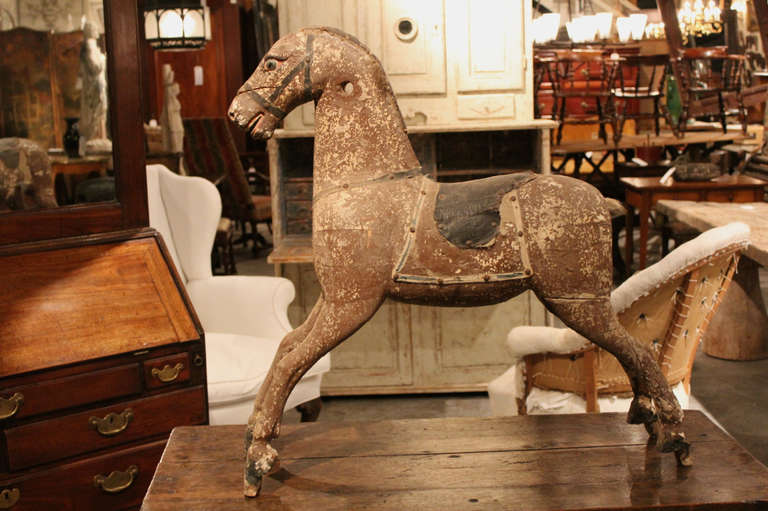 French Folk Art Horse In Good Condition For Sale In High Point, NC