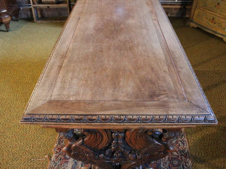 19th Century Neoclassical Library Table For Sale 2