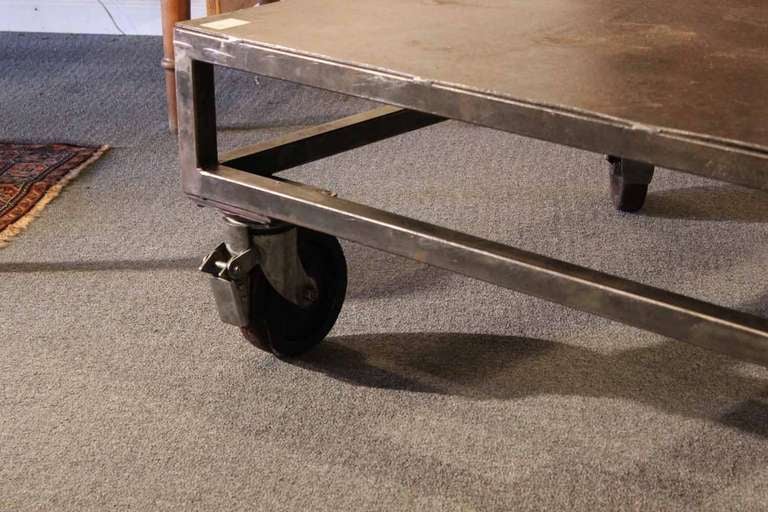 Metal English Industrial Table For Sale
