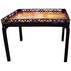 Chippendale Mahogany Table with Fretwork Gallery