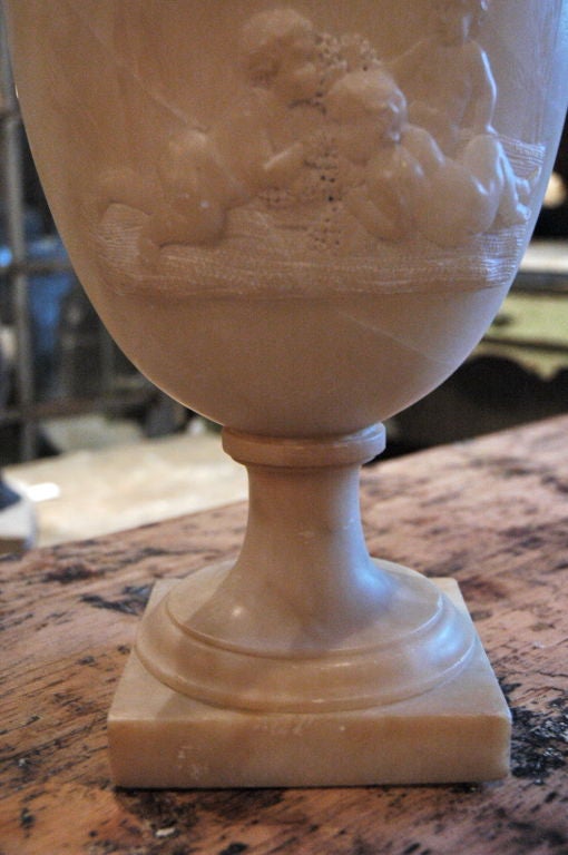 18th Century and Earlier French Alabaster Urn For Sale