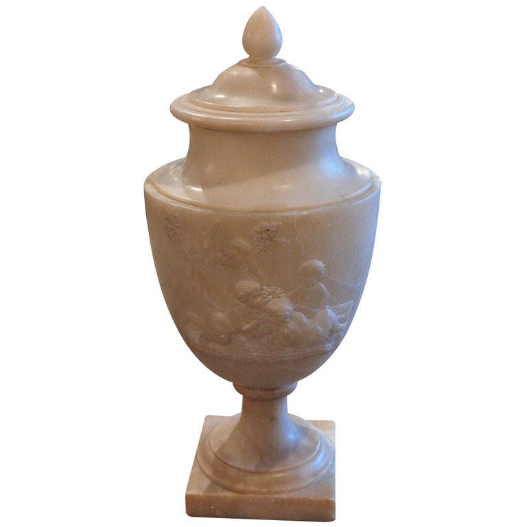 French Alabaster Urn For Sale