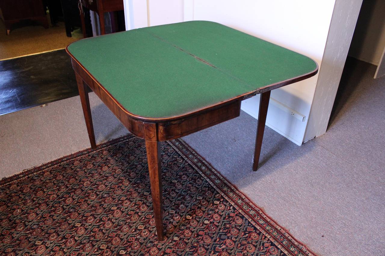 Mid-19th Century Georgian Mahogany Game Table For Sale