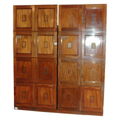 Antique Pair of English Lockers