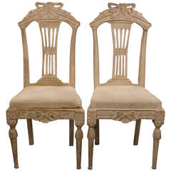 Pair of Swedish Painted Chairs
