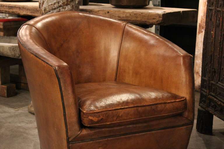 Leather Armchair by Bart Van Bekhoven, Holland In Good Condition In High Point, NC