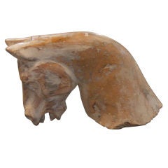 English Wooden Horse Head