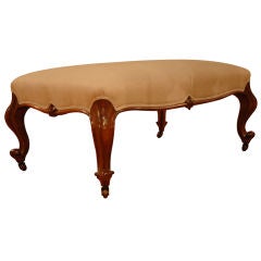 English Large Walnut Stool