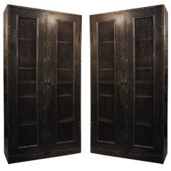 Pair of French Metal Cabinets