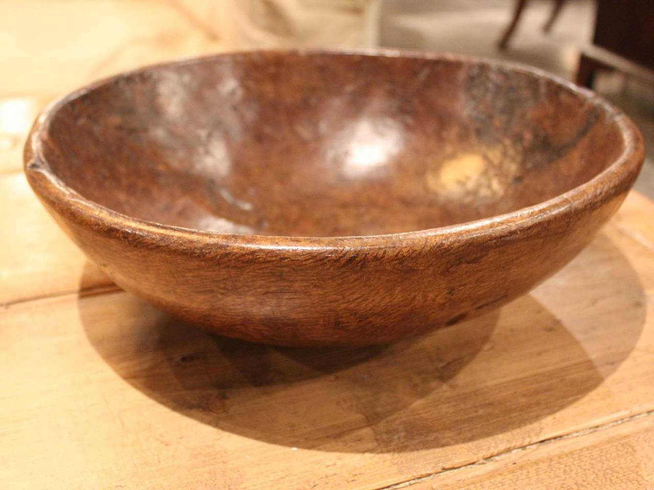 English burl wood bowl.