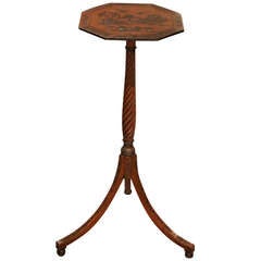 Octagonal Shaped Tilt-Top Table wth Turned Tripod Base
