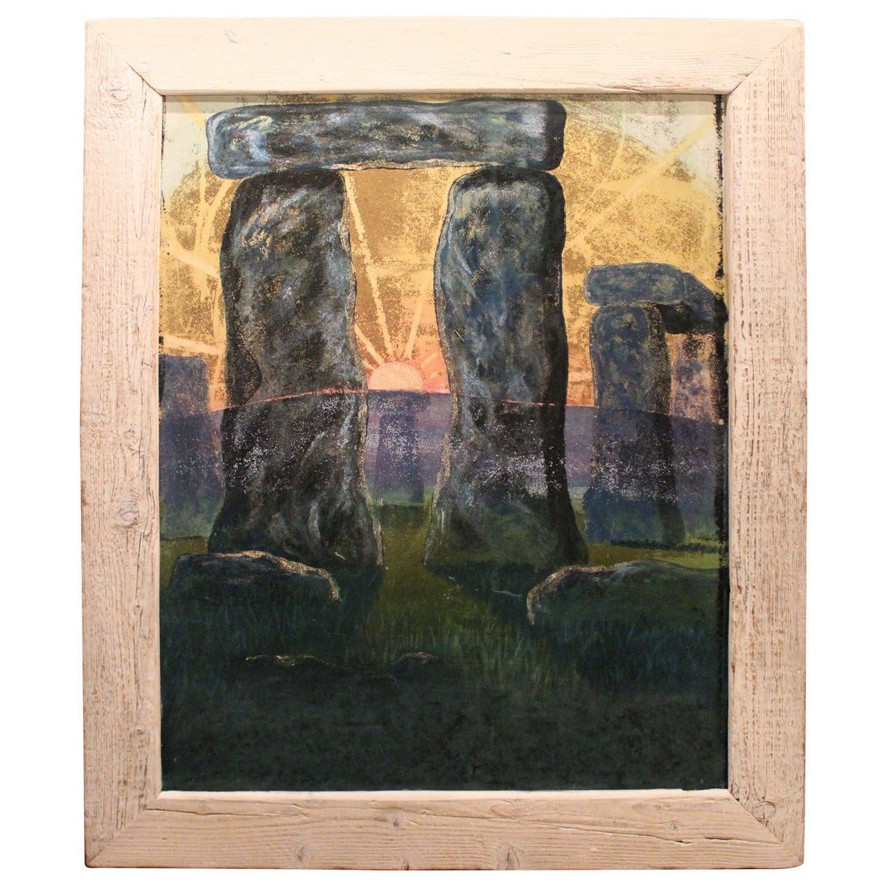 English Stonehenge Painting For Sale