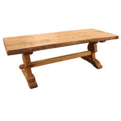 French Bleached Chestnut Trestle Table