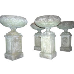 Set of Four English Urns On Stand