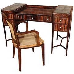 English Shagreen Heal's Desk w/Chair