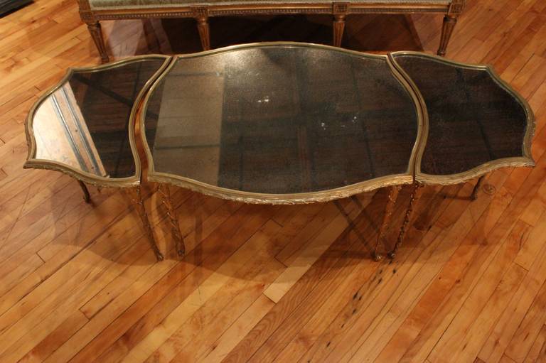 Three-Piece French Bagues Cocktail Table In Good Condition In High Point, NC