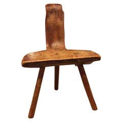 Antique Irish Stargazing Chair with Three Legs