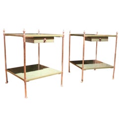 Antique Pair of French Lacqered Tables