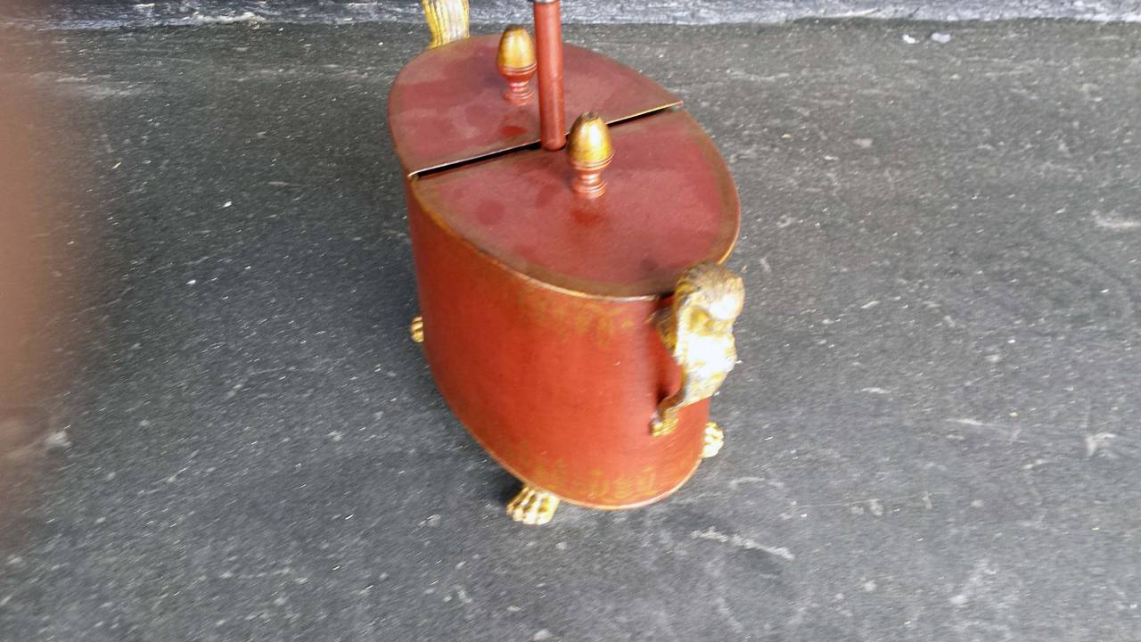 Metal French Tole Box For Sale