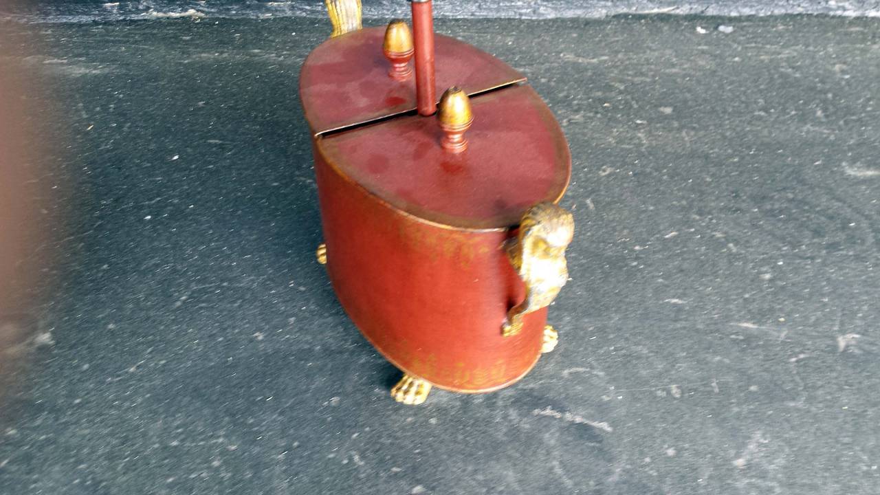 French tole box or caddy with lift out insert.