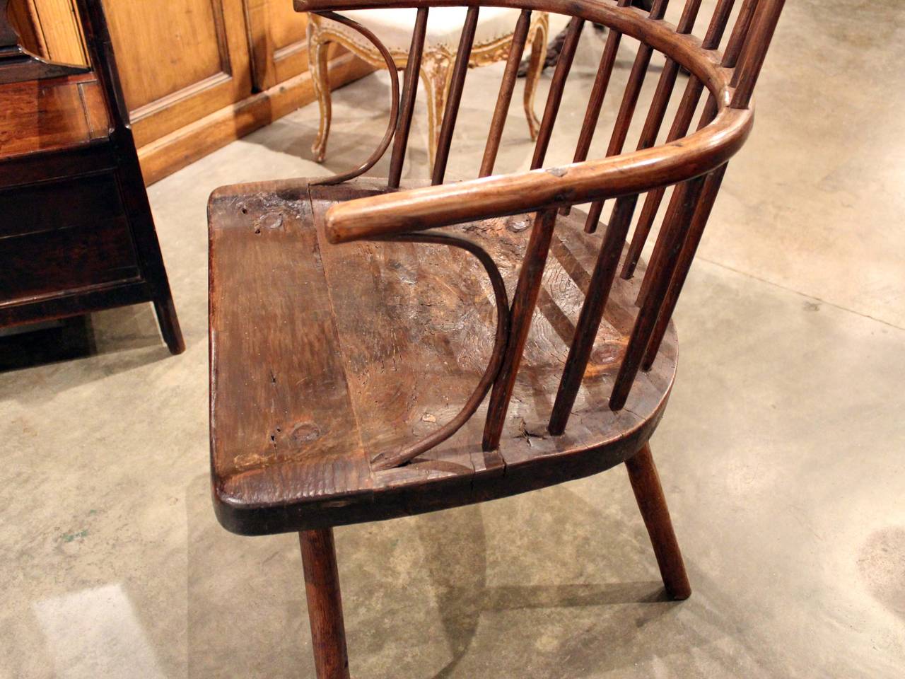 18th Century and Earlier English Lancashire Primitive Chair