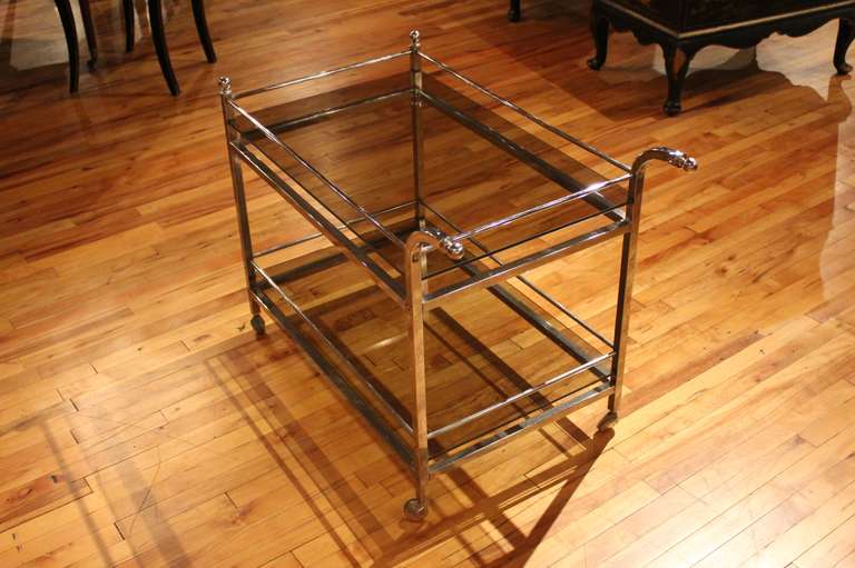 20th Century English Chrome Trolley For Sale